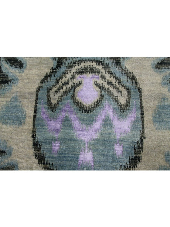 10x14 Indian Ikat Area Rug - 500929.