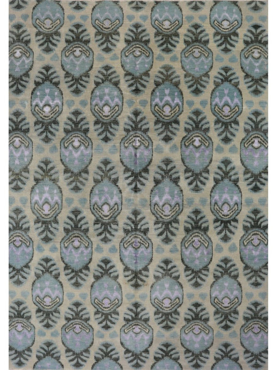 10x14 Indian Ikat Area Rug - 500929.