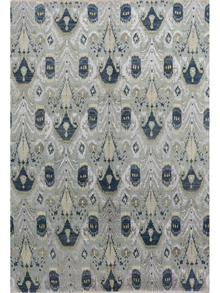 10x14 Indian Ikat Area Rug - 500931.