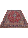 Old Persian Kashan Area Rug - 9.11x15.0 - Red Navy - 110422.