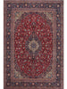Old Persian Kashan Area Rug - 9.11x15.0 - Red Navy - 110422.