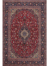 Old Persian Kashan Area Rug - 9.11x15.0 - Red Navy - 110422.