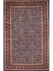  Old Persian Tabriz Area Rug - 10.2x15.9 - Navy Red - 110554.