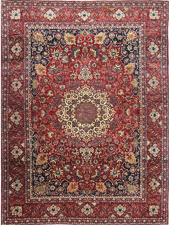 11x14 Antique Persian Esfahan Rug - 110442.