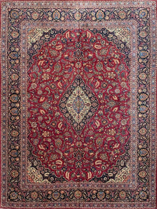  11x14 Old Persian Kashan Area Rug - 107464.