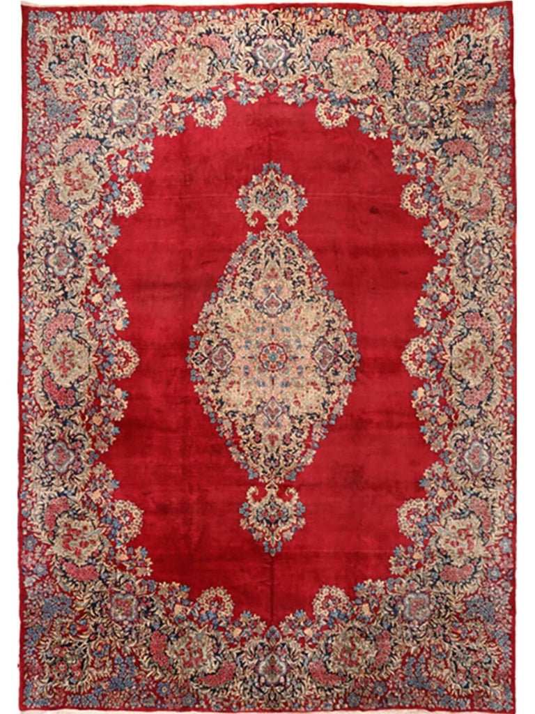 11x16 Old Persian Lavar Kerman Area Rug - 107459.