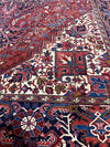 11x18 Antique Persian Heriz Area Rug - 110407.