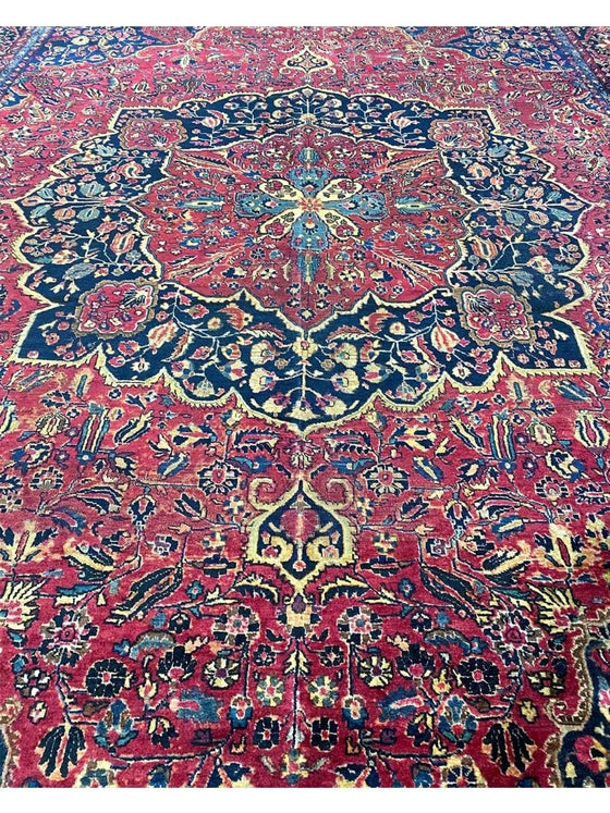 12x16 Antique Persian Sarouk Area Rug - 108694.