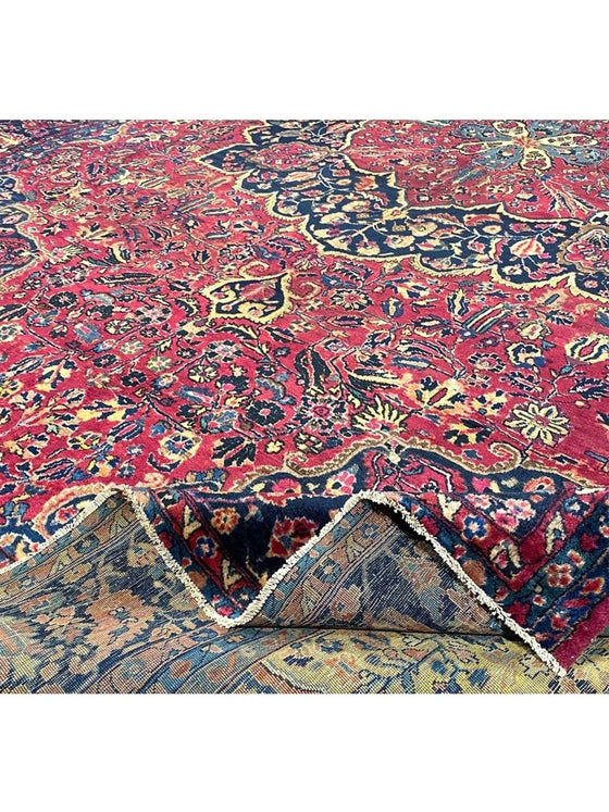 12x16 Antique Persian Sarouk Area Rug - 108694.