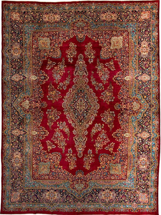 12x16 Old Persian Kerman Area Rug - 110804.