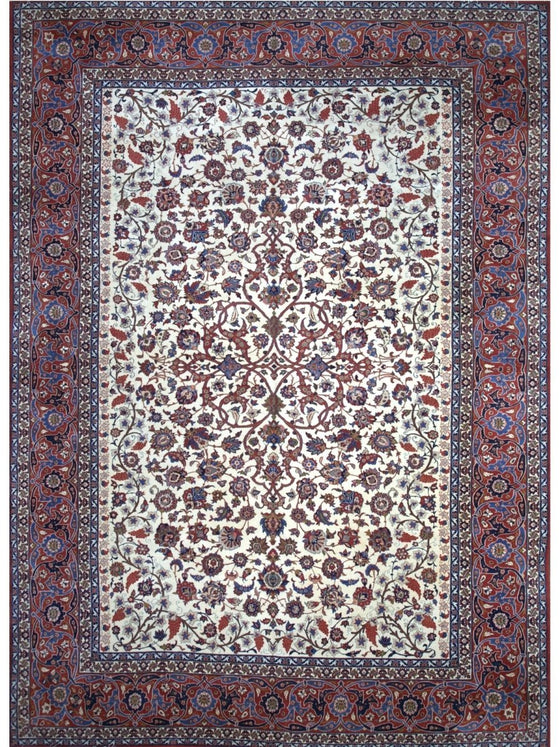 12x17 Old Persian Esfahan Area Rug - 502355.