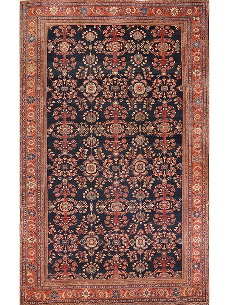 12x19 Antique Persian Mahal Area Rug - 100128.
