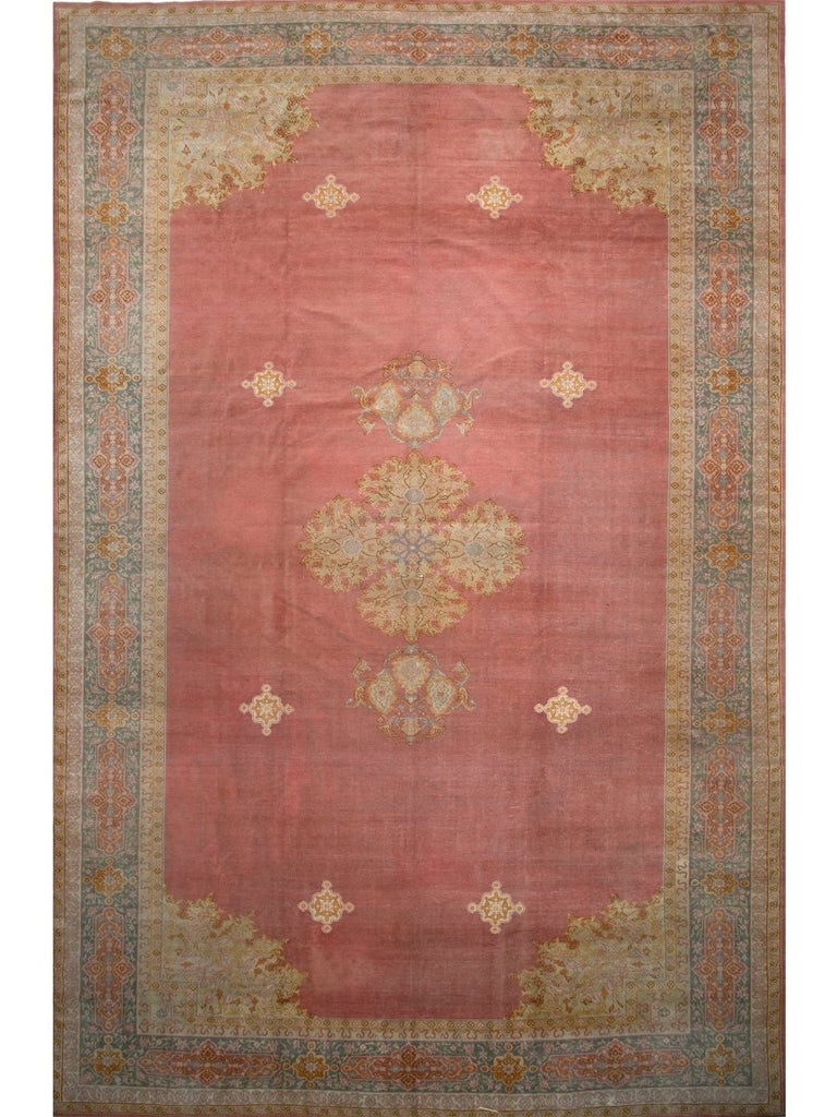 12x19 Antique Turkish Oushak Area Rug - 111208.