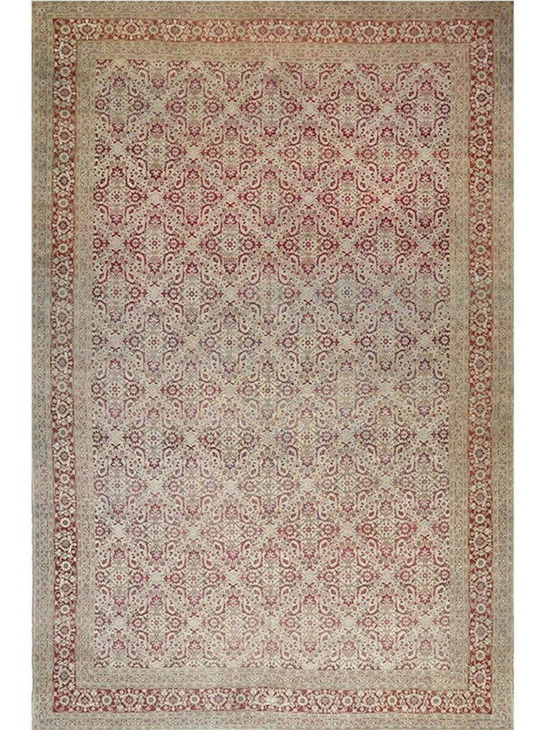 12x20 Antique Persian Yazd Area Rug - 107730.