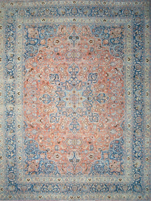  13x17 Antique Persian Tabriz Area Rug - 111206.