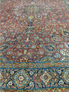 13x19 Antique Persian Tabriz Area Rug - 109056.