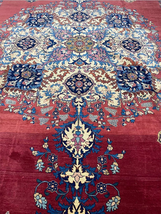 13x21 Antique Persian Kerman Area Rug - 502364.