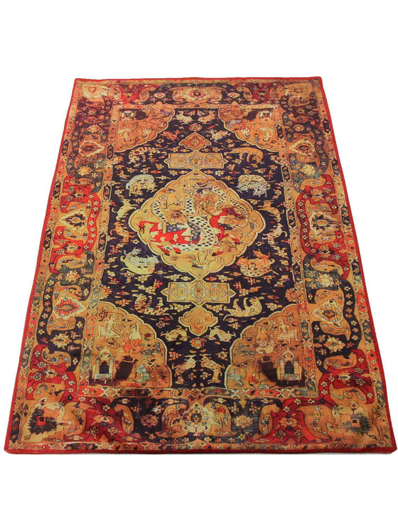 2x3 Screen Printed Persian Rug Tapestry - 110884.