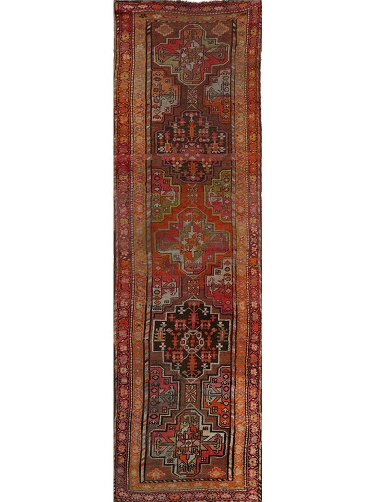 3'3 x 10'8 Antique Russian Runner - 110657.