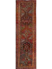  3'3 x 10'8 Antique Russian Runner - 110657.