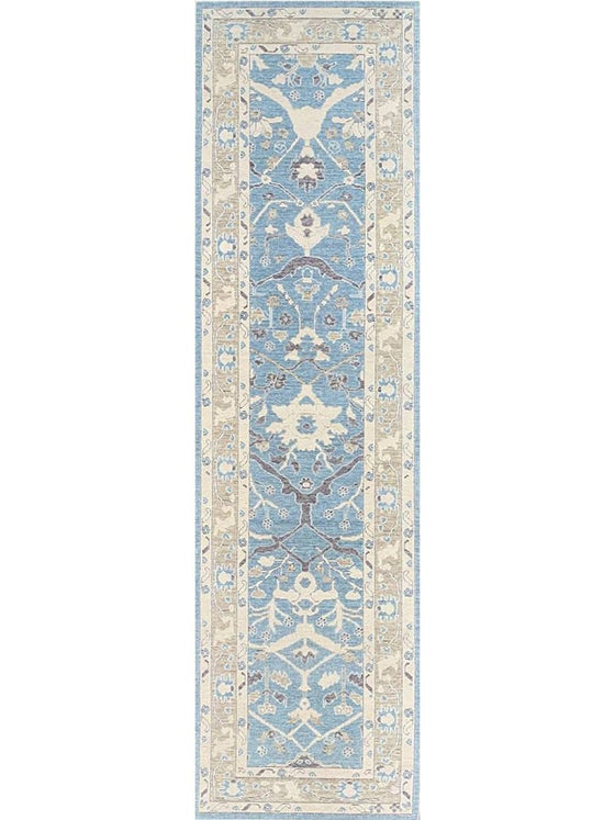 3x10 Turkish Oushak Runner Rug - 111233.