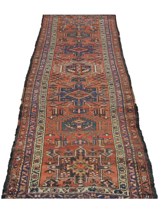 3x11 Antique Persian Heriz Runner - 108263.