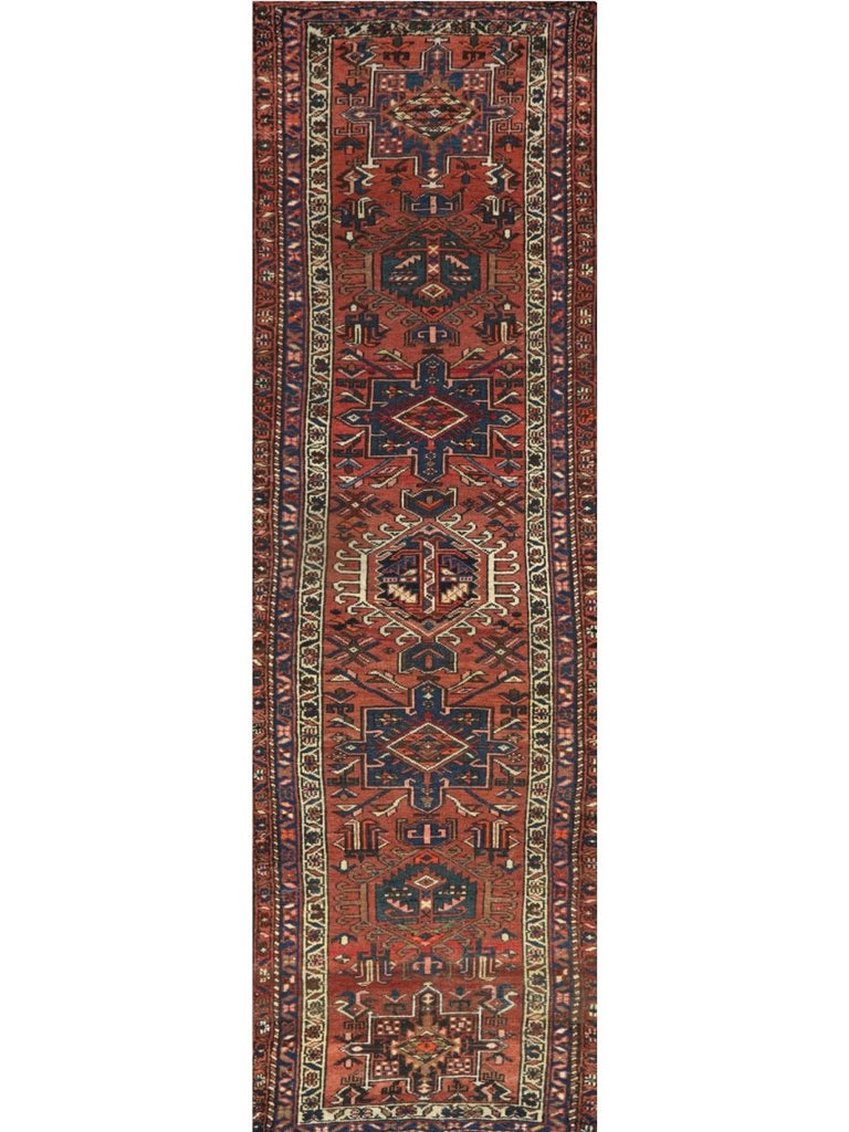 3x11 Antique Persian Heriz Runner - 108263.