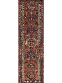  3x11 Antique Persian Heriz Runner - 108263.