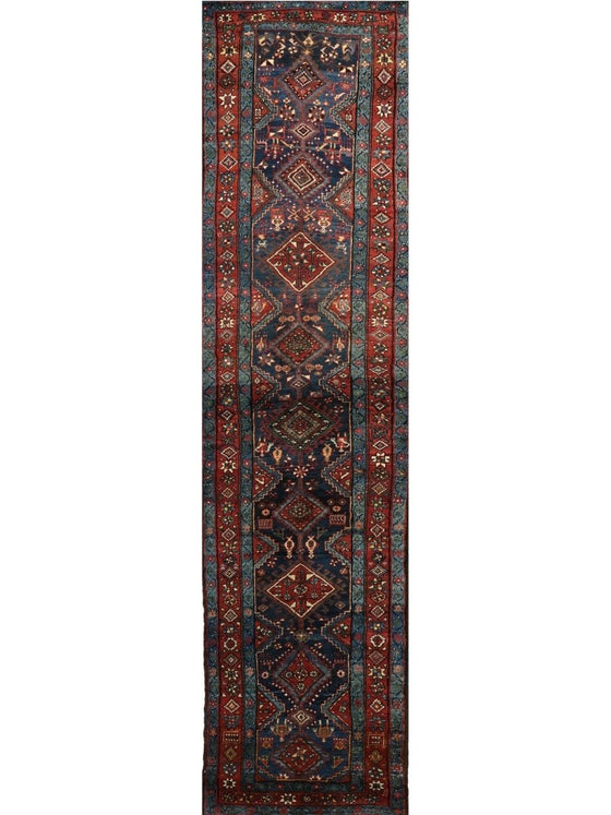 3x13 Old Persian Heriz Runner Rug - 110401.