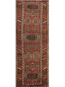  Old Persian Heriz  Area Rug - 3.4x14.0 - Rust - 110592.