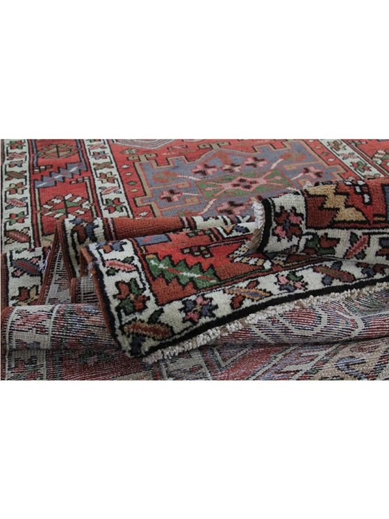 Old Persian Heriz  Area Rug - 3.4x14.0 - Rust - 110592.