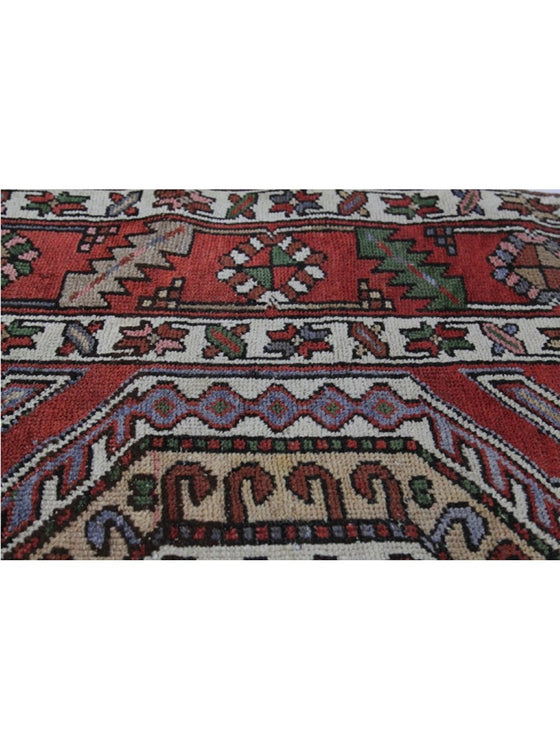 Old Persian Heriz  Area Rug - 3.4x14.0 - Rust - 110592.