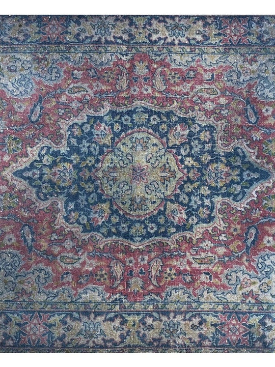 3x6 Antique Persian Tabriz Area Rug - 108533.