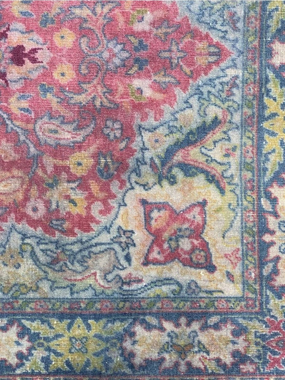 3x6 Antique Persian Tabriz Area Rug - 108534.