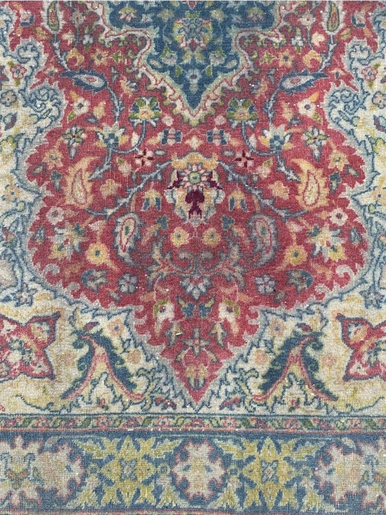 3x6 Antique Persian Tabriz Area Rug - 108534.