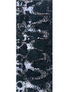 Overdyded Persian area rug - 2'9 x 6'10 - Black 109602.