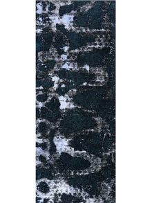  Overdyded Persian area rug - 2'9 x 6'10 - Black 109602.