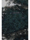 Overdyded Persian area rug - 2'9 x 6'10 - Black 109602.