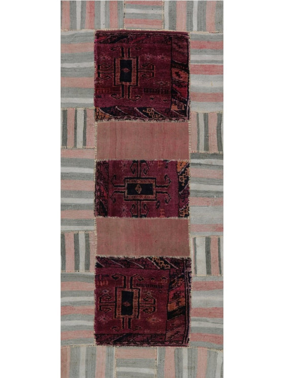 3x7 Patchwork Persian Runner - 109144.