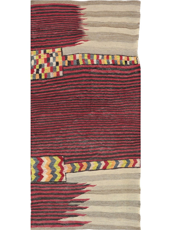 Persian Kilim Area Rug - 3.5x7.5 - Multi - 109464.