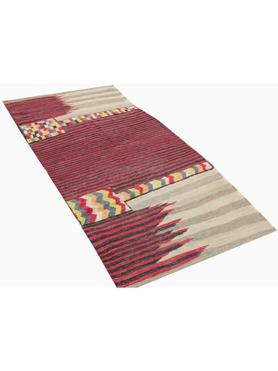 Persian Kilim Area Rug - 3.5x7.5 - Multi - 109464.