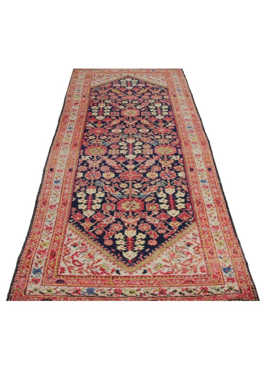 4x10 Antique Persian Hamedan Runner - 102195.