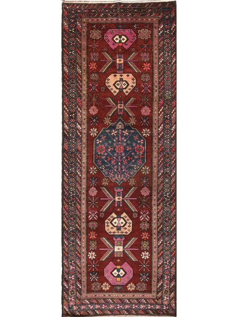 4x10 Old Persian Hamedan Runner Rug - 110569.