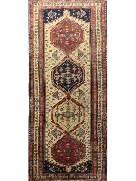 4x10 Old Persian Sarab Runner Rug - 110864.