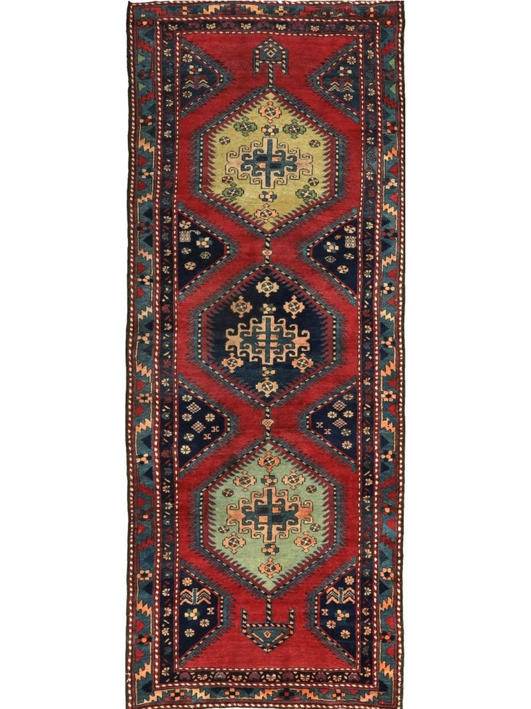 4x11 Old Persian Hamadan Runner Rug - 110353.