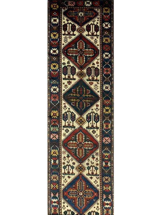 4x12 Old Persian Bakhtiari Area Rug - 102356.