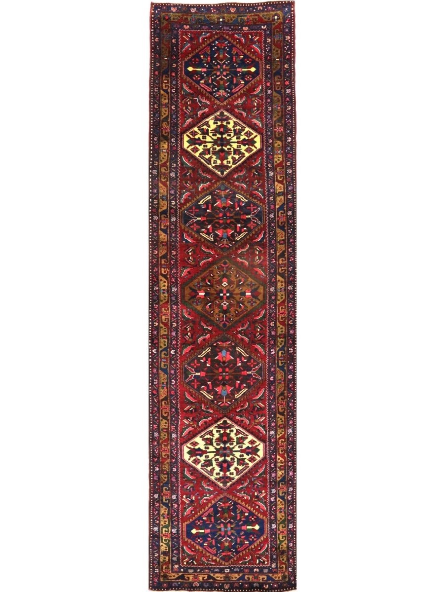 4x15 Old Persian Heriz Runner – 110296.