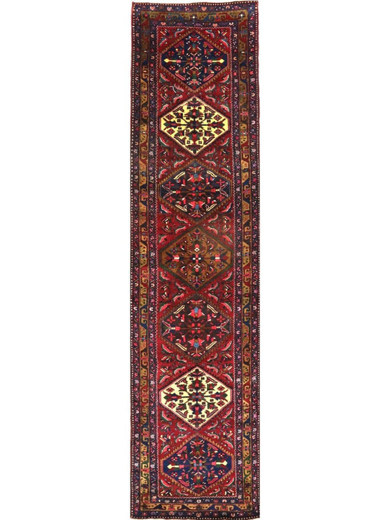 4x15 Old Persian Heriz Runner – 110296.