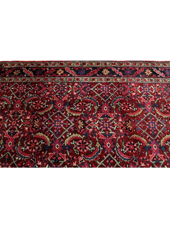 4x19 Old Persian Heriz Area Rug - 110438.