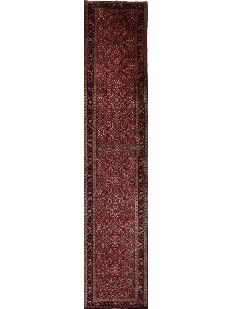 4x19 Old Persian Heriz Area Rug - 110438.
